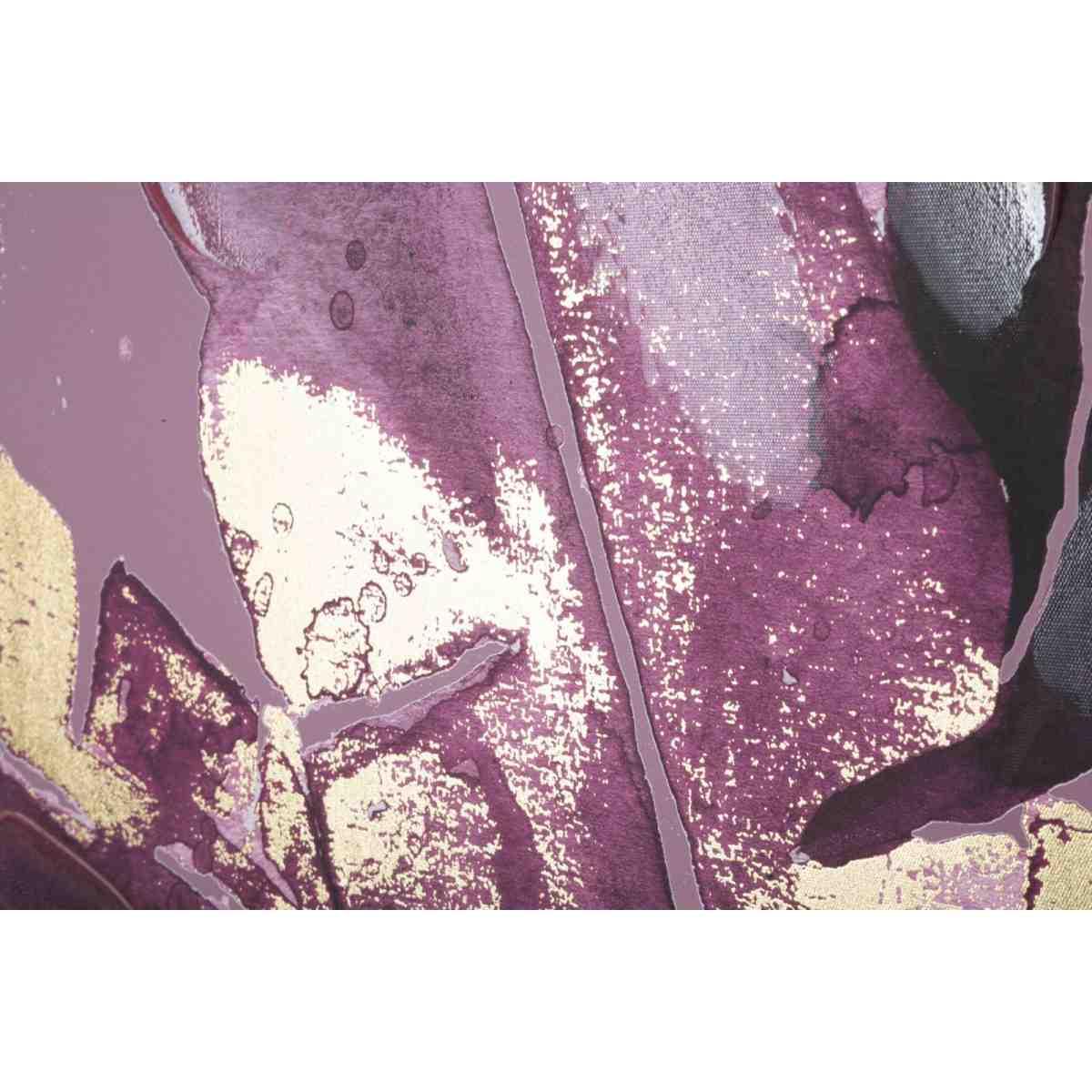 Quadro Stampa Dipinta Dark Leaves cm.80x3x120 |Mauro Ferretti