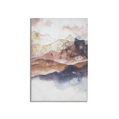 Quadro Stampa Dipinta Brown Mountain cm.80x3x120