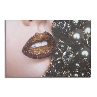 Quadro Stampa Su Tela Beautiful Lips cm.120x3,8x80