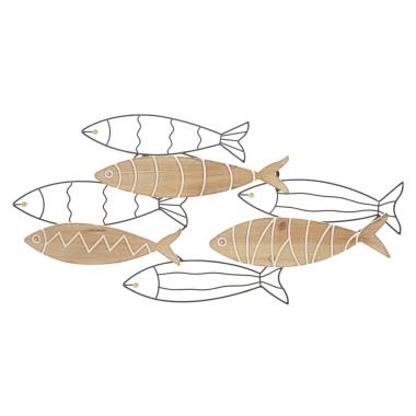 Quadro Pannello Da Muro Fish cm.60x2x30