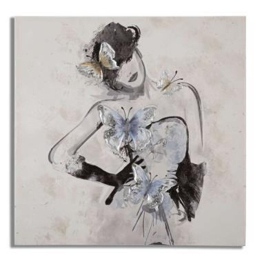 Quadro Dipinto Woman mod.B cm.80x2,8x80