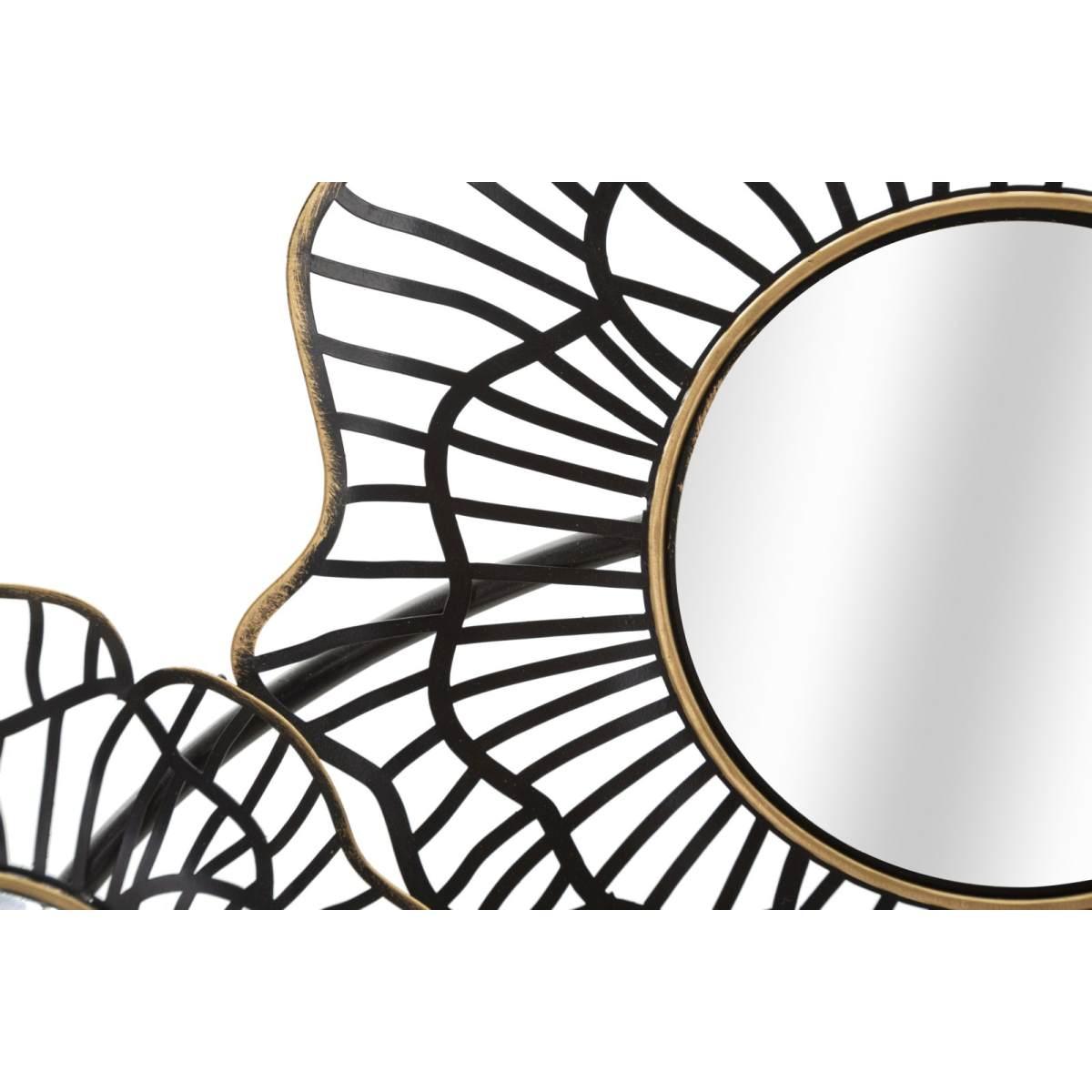 Quadro Pannello In Ferro Osaka Con Specchi cm.121x5x56 |Mauro Ferretti