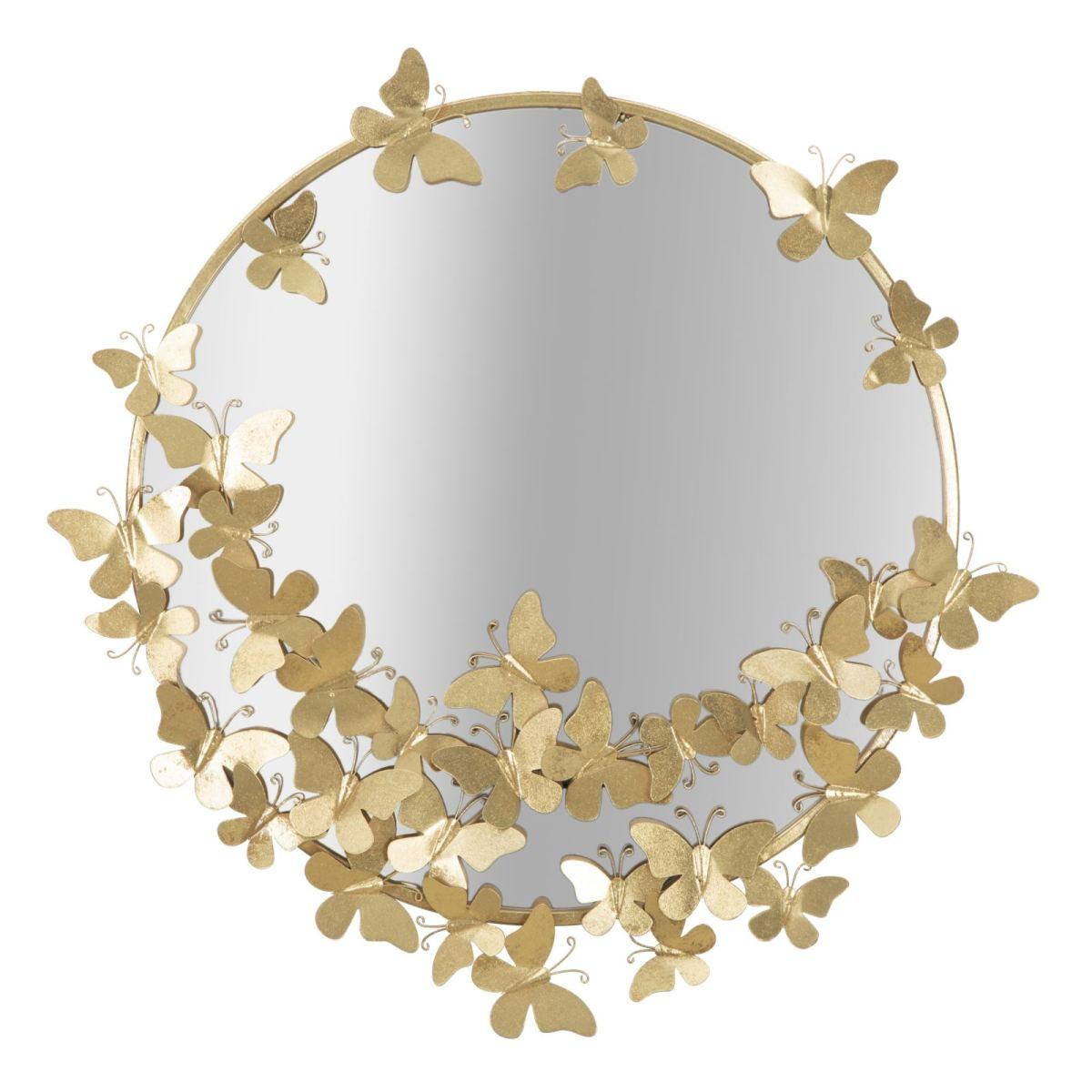 Specchio Farfalle Round cm.74x4x75 Misura Specchio cm.Ø60