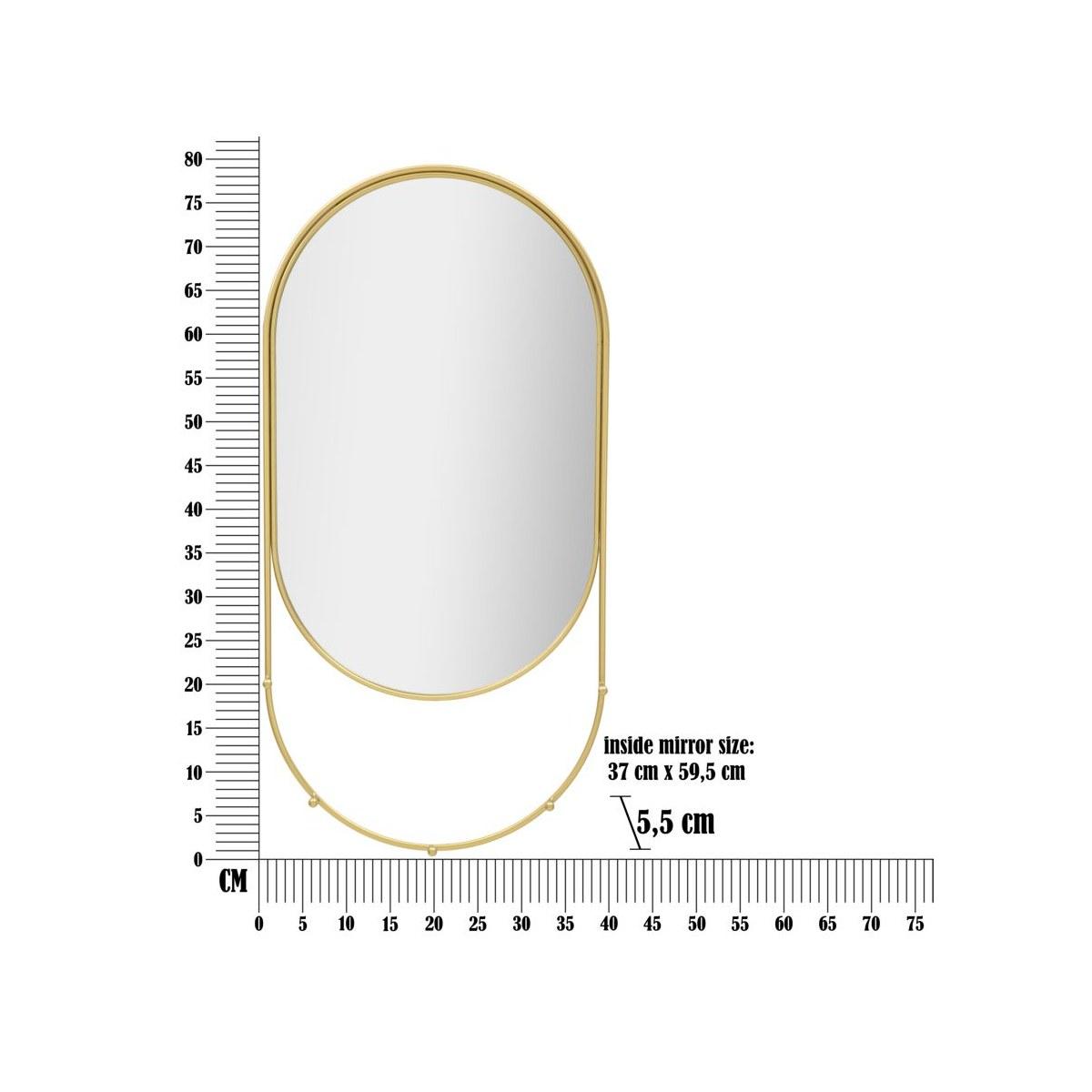 Specchio Da Muro Appendi Abiti cm.40x5,5x79,5