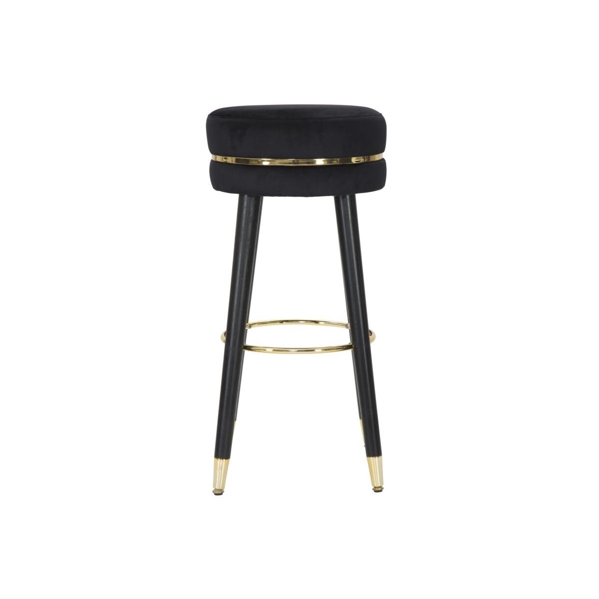 Sgabello Bar Paris Nero/Gold cm ÃƒÂ˜ 35x74 | Mauro Ferretti