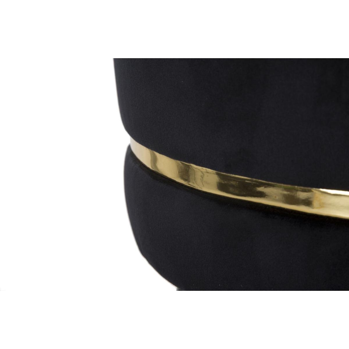 Sgabello Bar Paris Nero/Gold cm ÃƒÂ˜ 35x74 | Mauro Ferretti