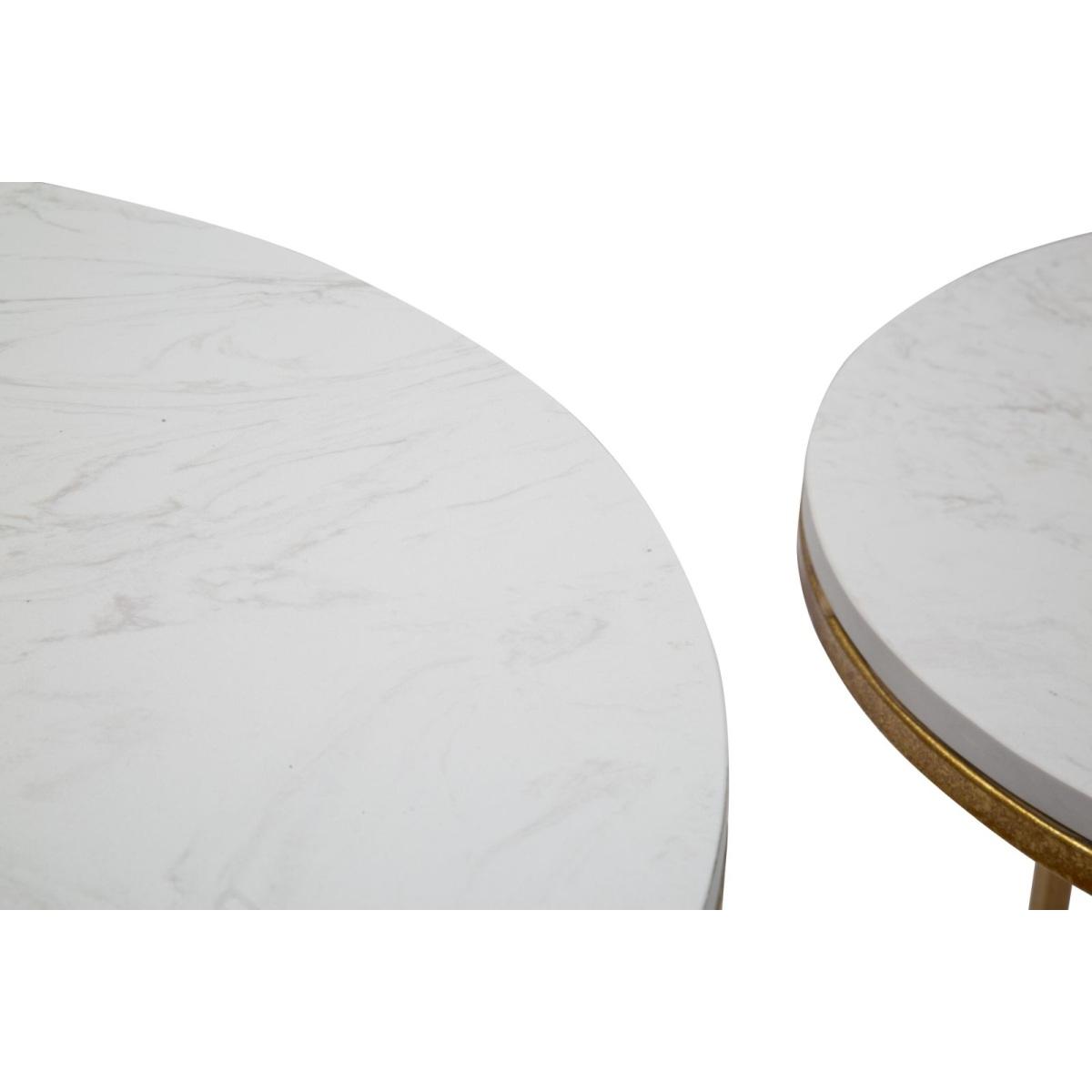Tavolinetti Simply Marble Coppia cm ÃƒÂ˜ 52x63-42x53 | Mauro Ferretti