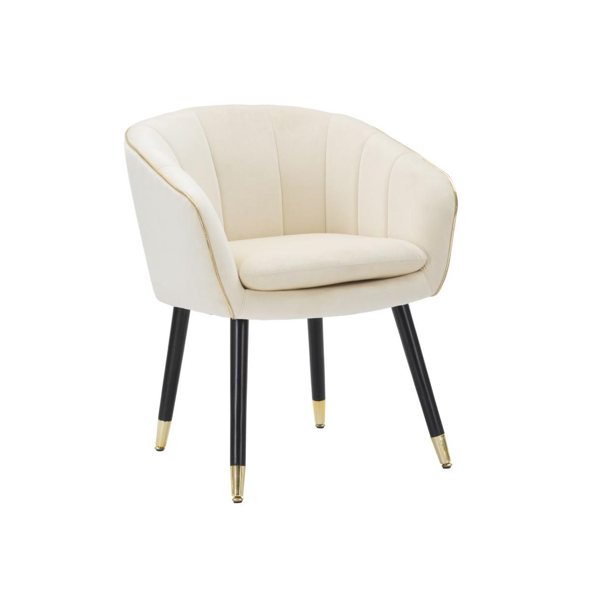 Poltrona Paris Crema/Gold cm.62x58x78 | Mauro Ferretti