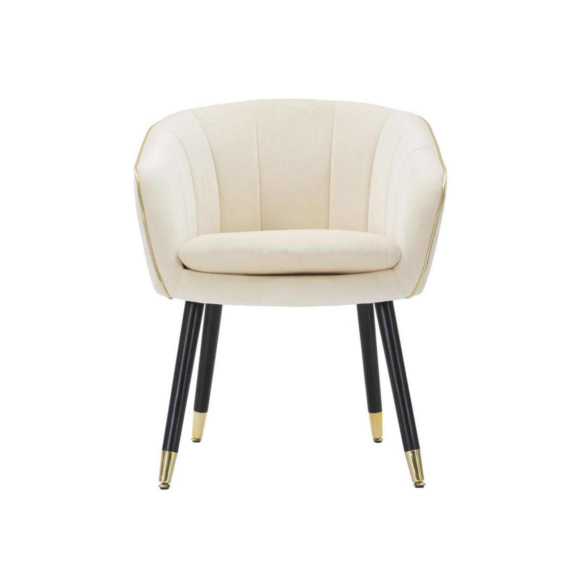 Poltrona Paris Crema/Gold cm.62x58x78 | Mauro Ferretti