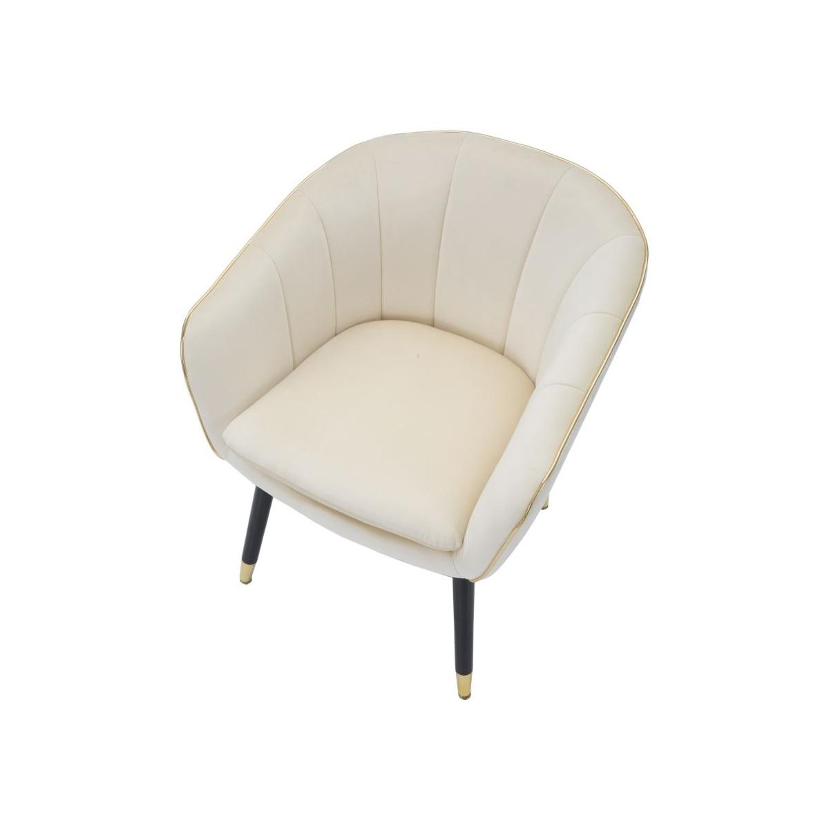 Poltrona Paris Crema/Gold cm.62x58x78 | Mauro Ferretti