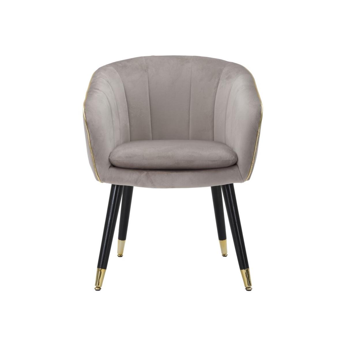 Poltrona Paris Grigia/Gold cm.62x58x78 | Mauro Ferretti