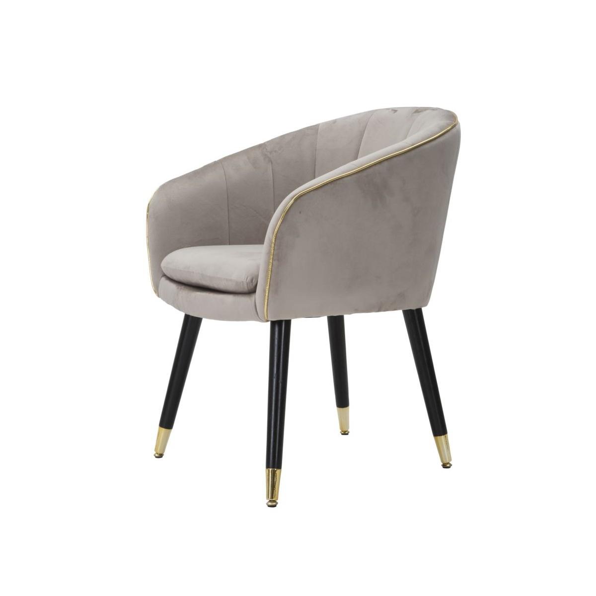 Poltrona Paris Grigia/Gold cm.62x58x78 | Mauro Ferretti