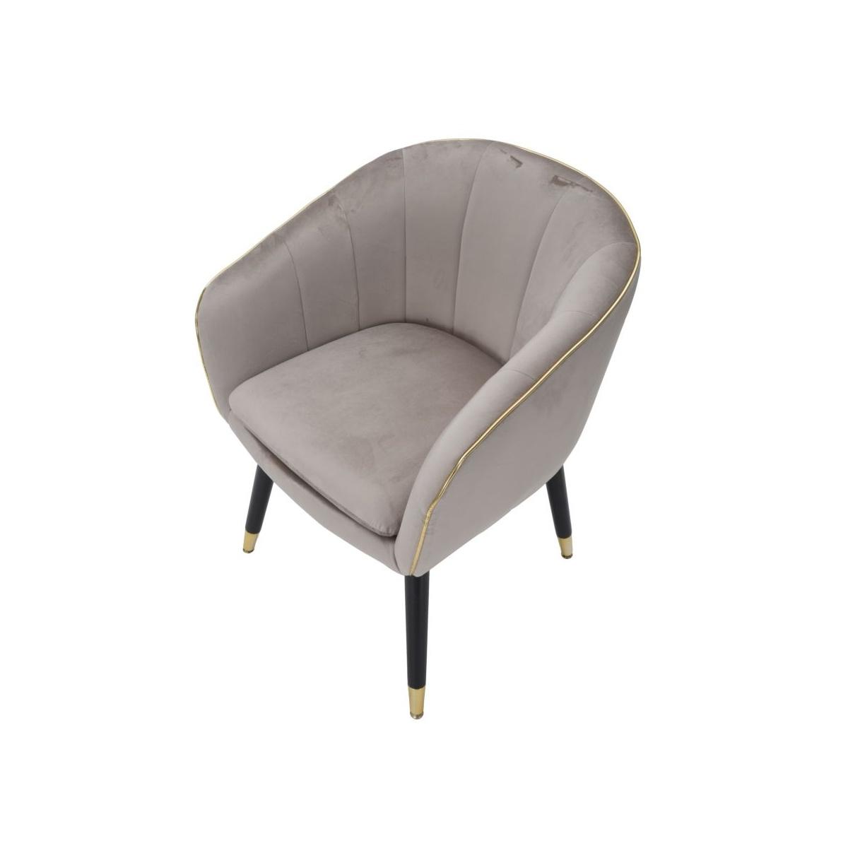 Poltrona Paris Grigia/Gold cm.62x58x78 | Mauro Ferretti