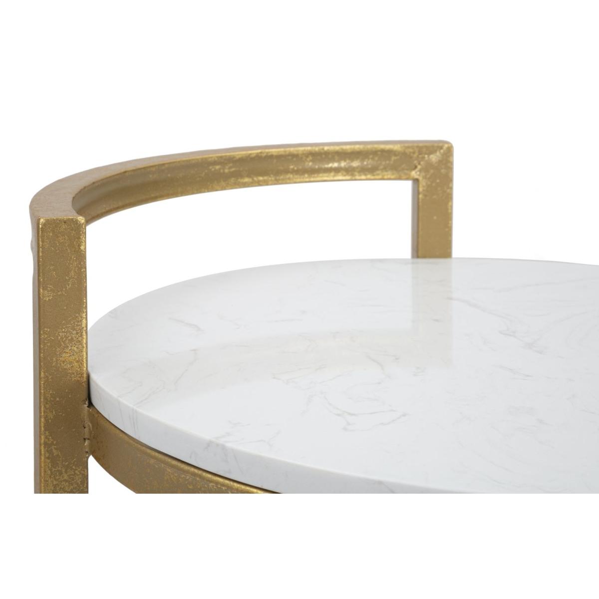 Tavolinetto Round Marble cm 40x43x50 | Mauro Ferretti