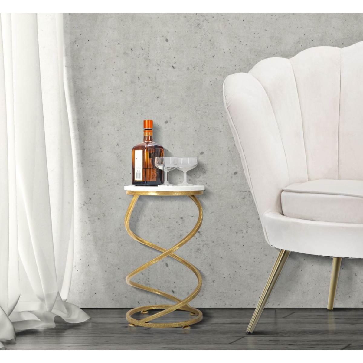 Tavolinetto Spiral Marble cm.ÃƒÂ˜27,5x47,5 | Mauro Ferretti