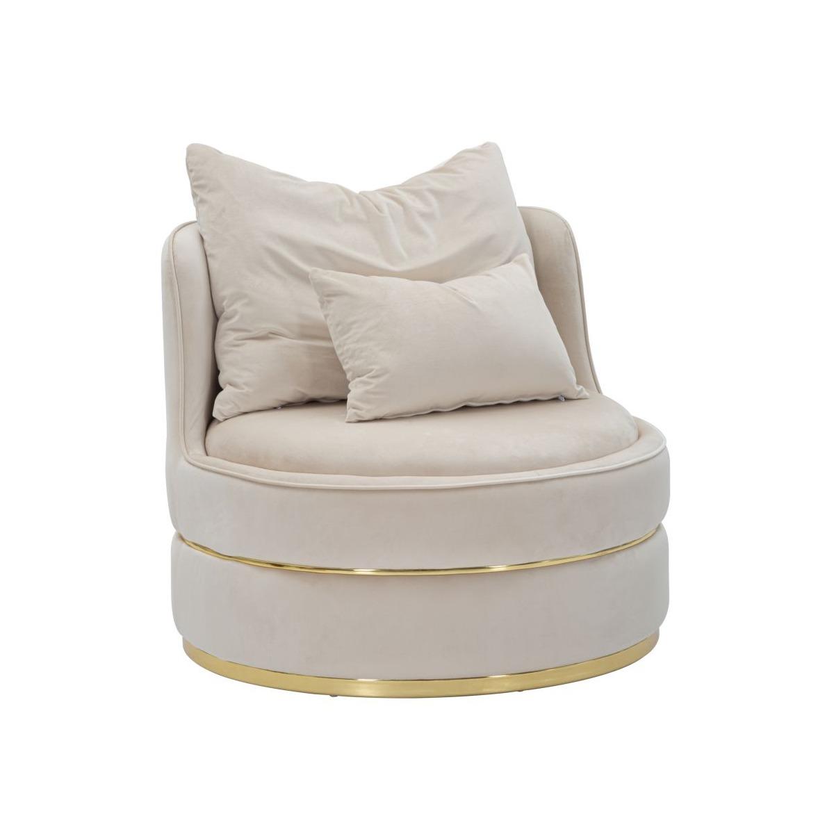 Poltrona Paris Space Crema/Gold cm.ÃƒÂ˜84x72 | Mauro Ferretti