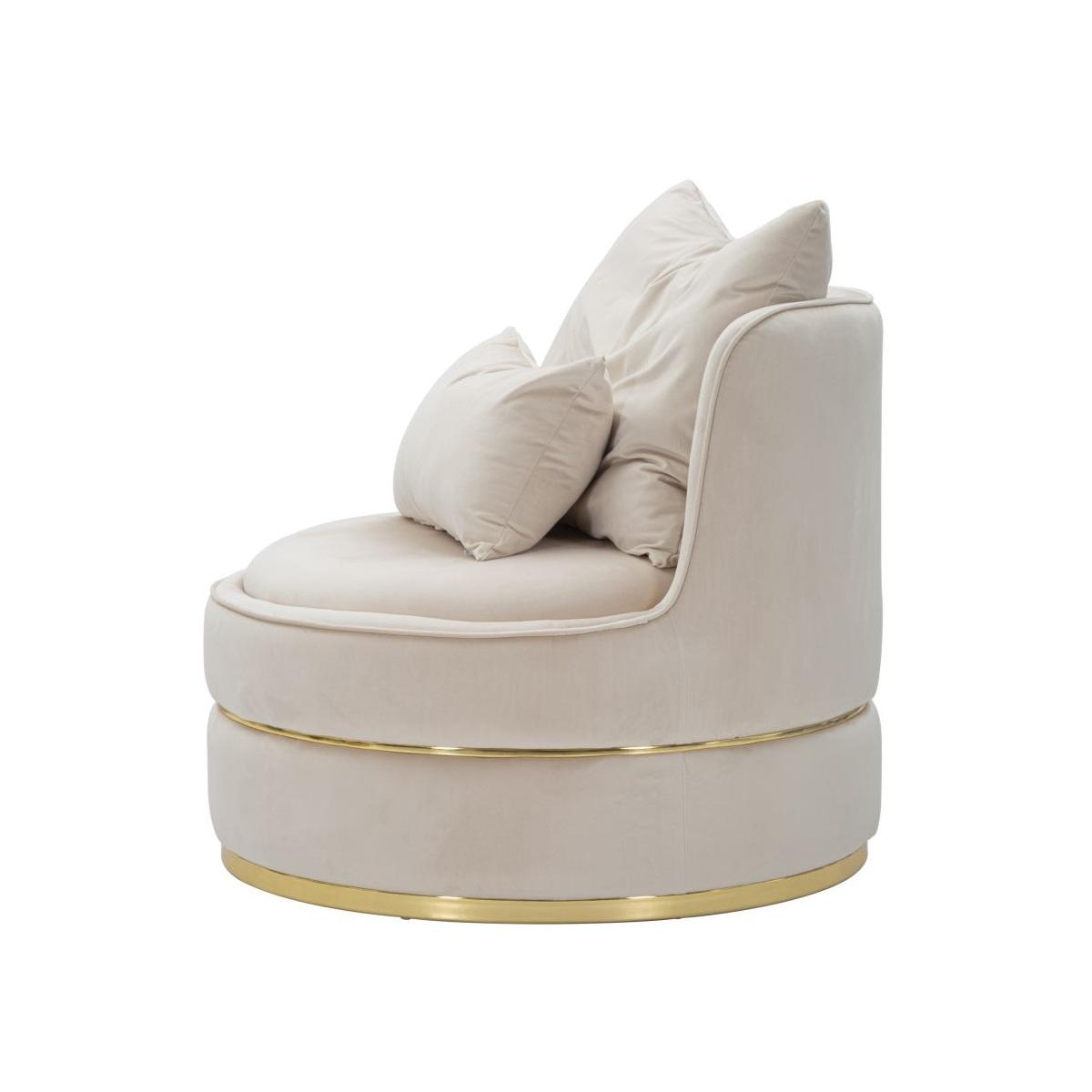 Poltrona Paris Space Crema/Gold cm.ÃƒÂ˜84x72 | Mauro Ferretti