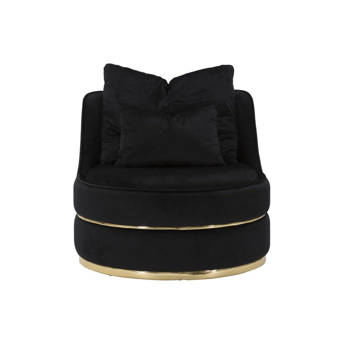 Poltrona Paris Space Nero/Gold cm.ÃƒÂ˜84x72 | Mauro Ferretti