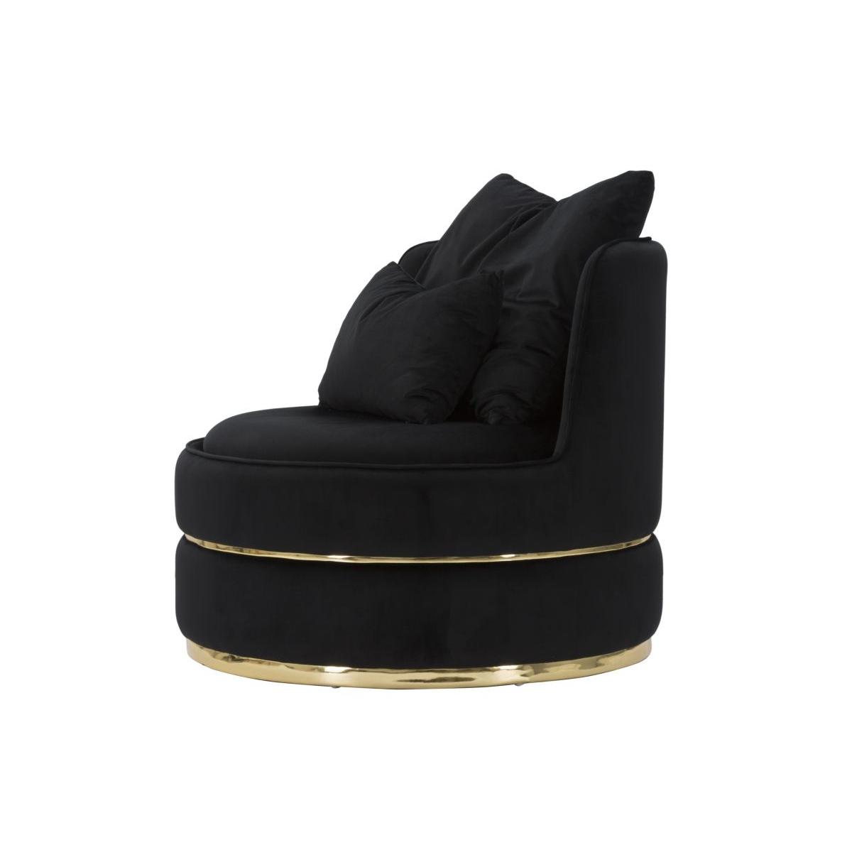 Poltrona Paris Space Nero/Gold cm.ÃƒÂ˜84x72 | Mauro Ferretti