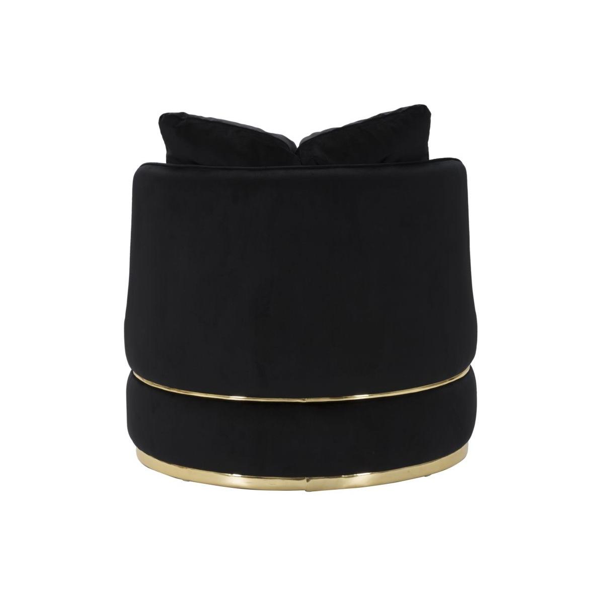 Poltrona Paris Space Nero/Gold cm.ÃƒÂ˜84x72 | Mauro Ferretti