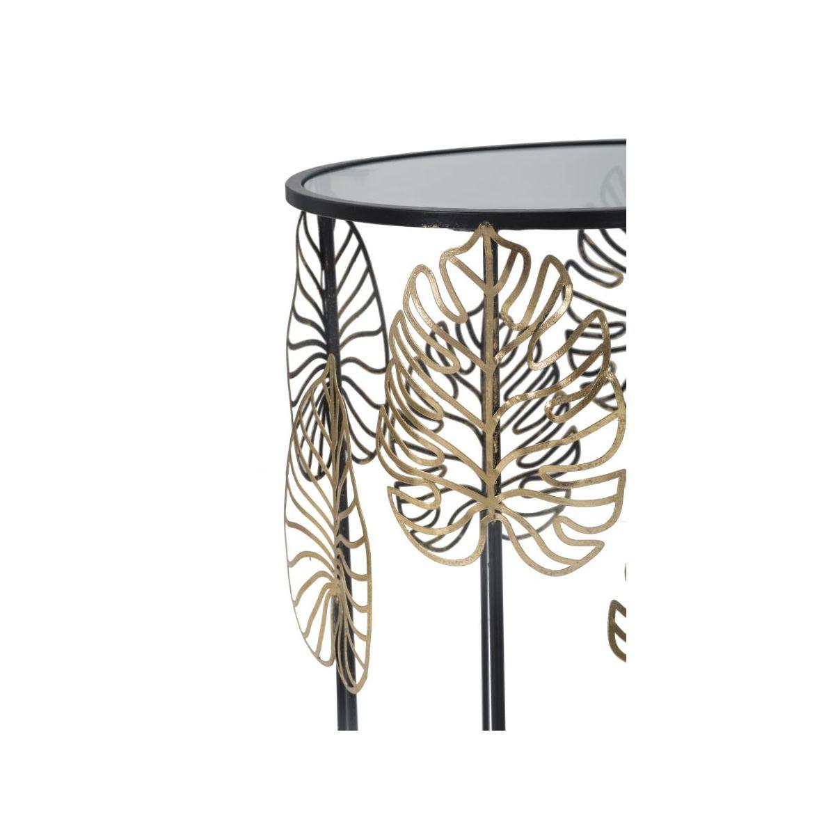 Tavolinetti Foglie Glam Coppia cm.ÃƒÂ˜38x55-33x50 | Mauro Ferretti