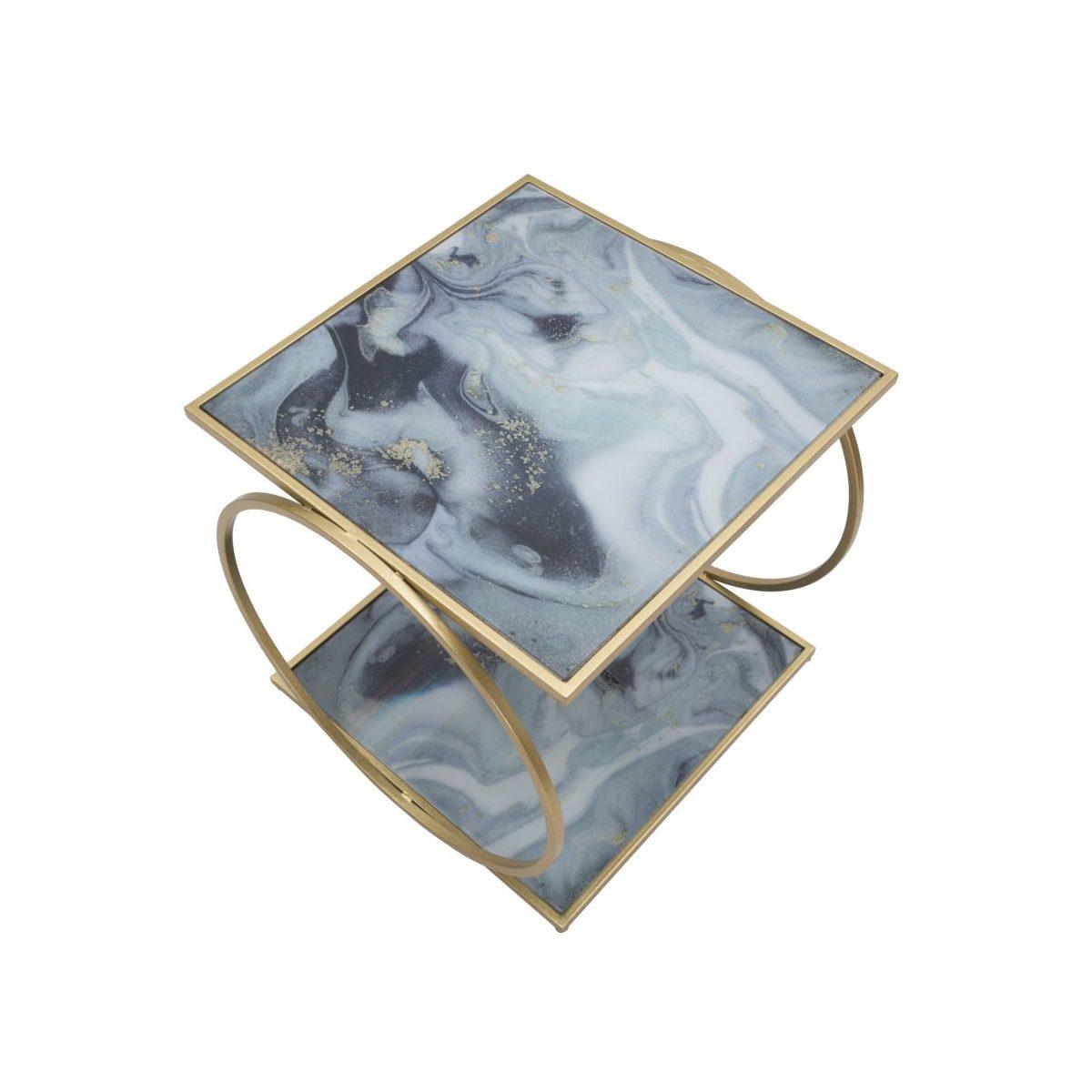 Tavolinetto Glam 2 Level cm.52,5x50x51 | Mauro Ferretti