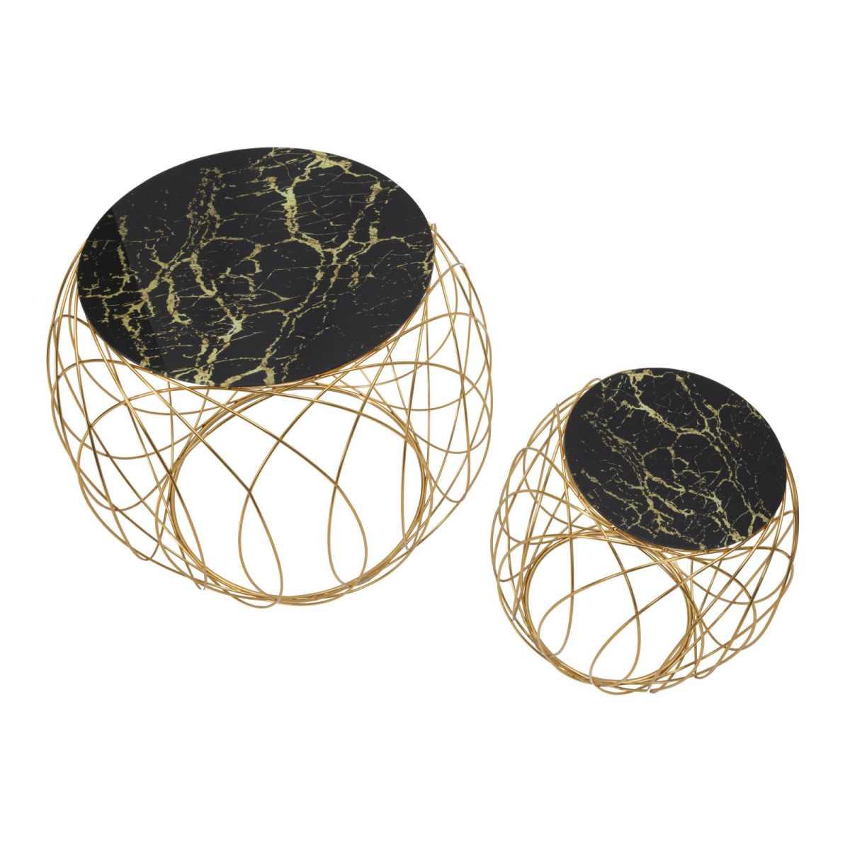 Tavolinetti Ball Coppia cm.Ø68x56-43x45 |Mauro Ferretti