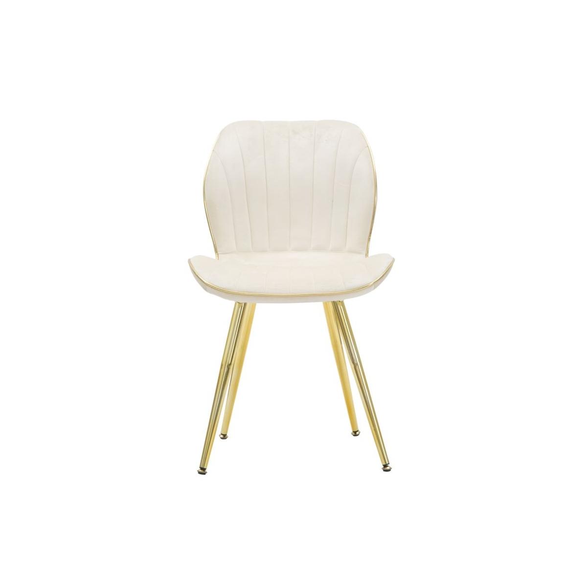 Sedia Paris Space Crema /Gold Set 2 Pz cm 46x58x77 | Mauro Ferretti