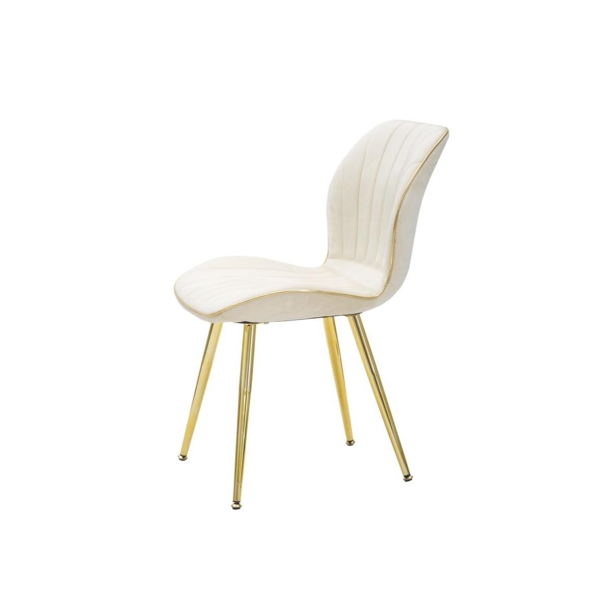 Sedia Paris Space Crema /Gold Set 2 Pz cm 46x58x77 | Mauro Ferretti