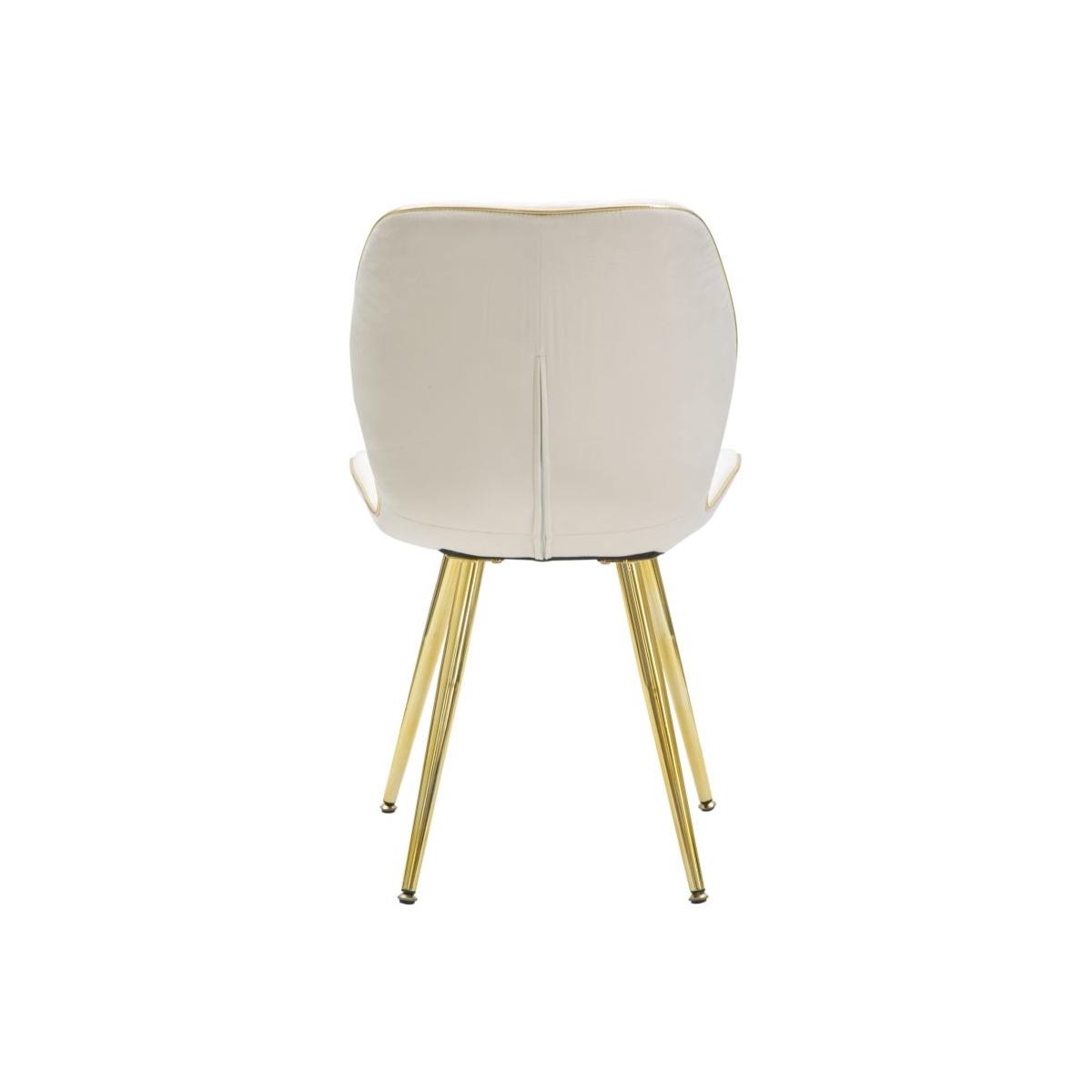 Sedia Paris Space Crema /Gold Set 2 Pz cm 46x58x77 | Mauro Ferretti