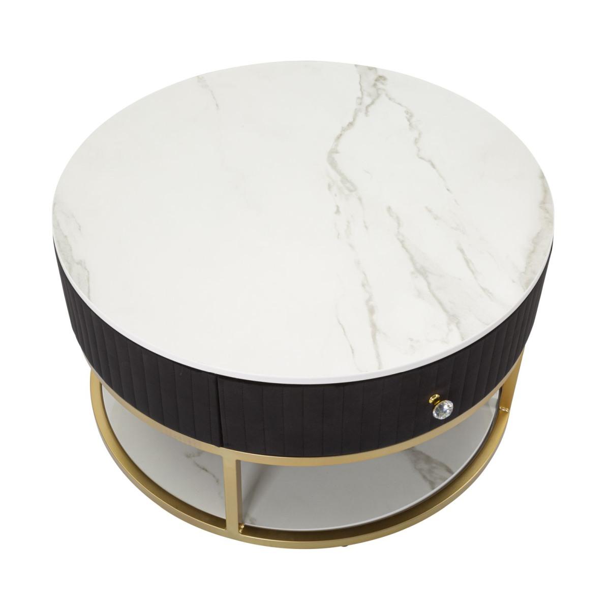 Tavolo Da Caffe' Montpellier Nero cm.ÃƒÂ˜75x36 | Mauro Ferretti