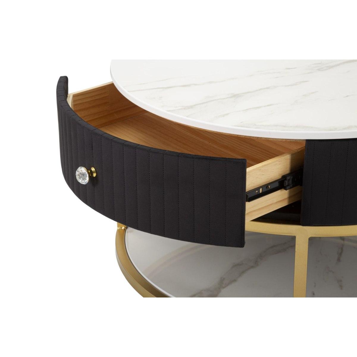 Tavolo Da Caffe' Montpellier Nero cm.ÃƒÂ˜75x36 | Mauro Ferretti