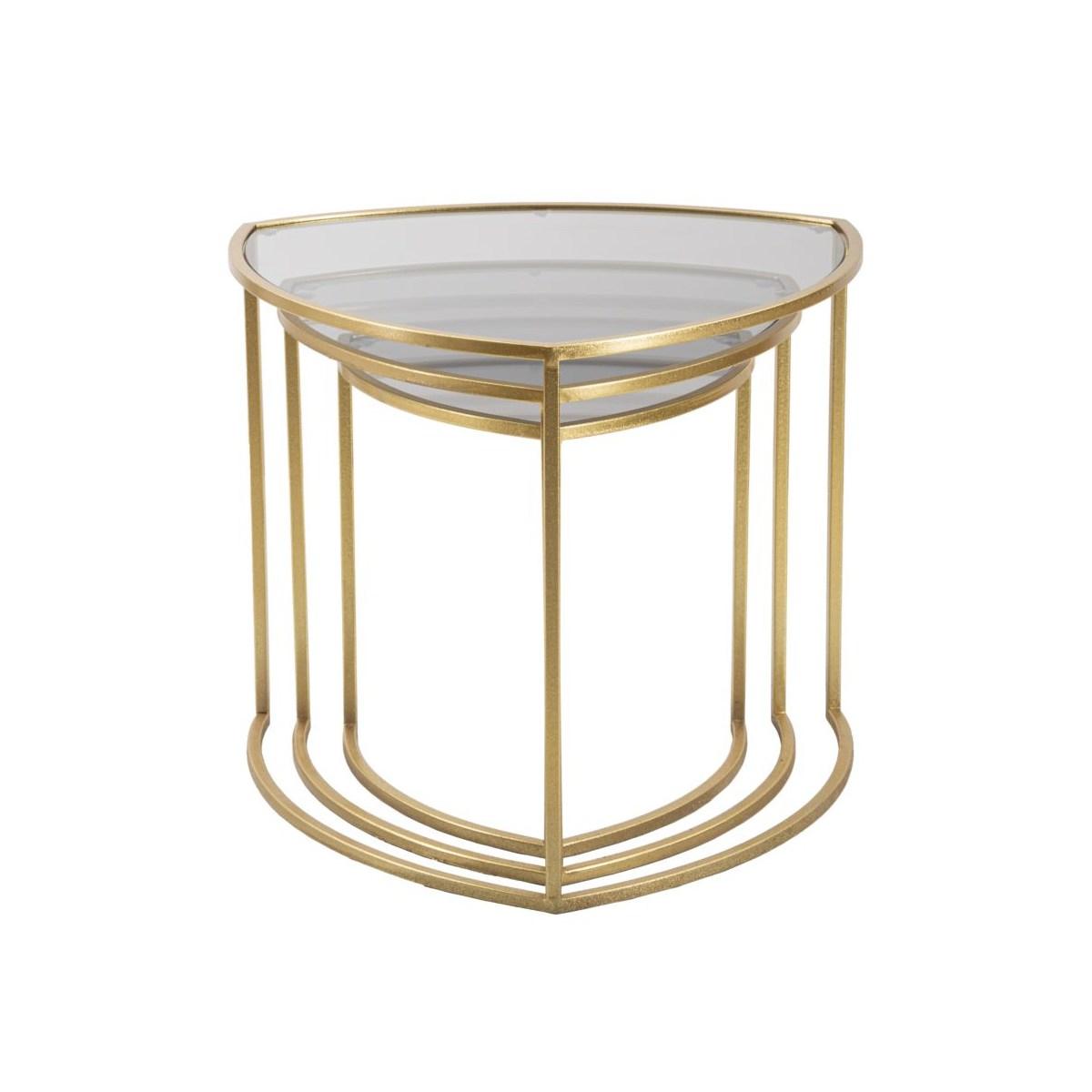 Tavolinetti Da Caffe' Triangle Set 3 Pz cm.ÃƒÂ˜60x50-50x45-40x40 | Mauro Ferretti