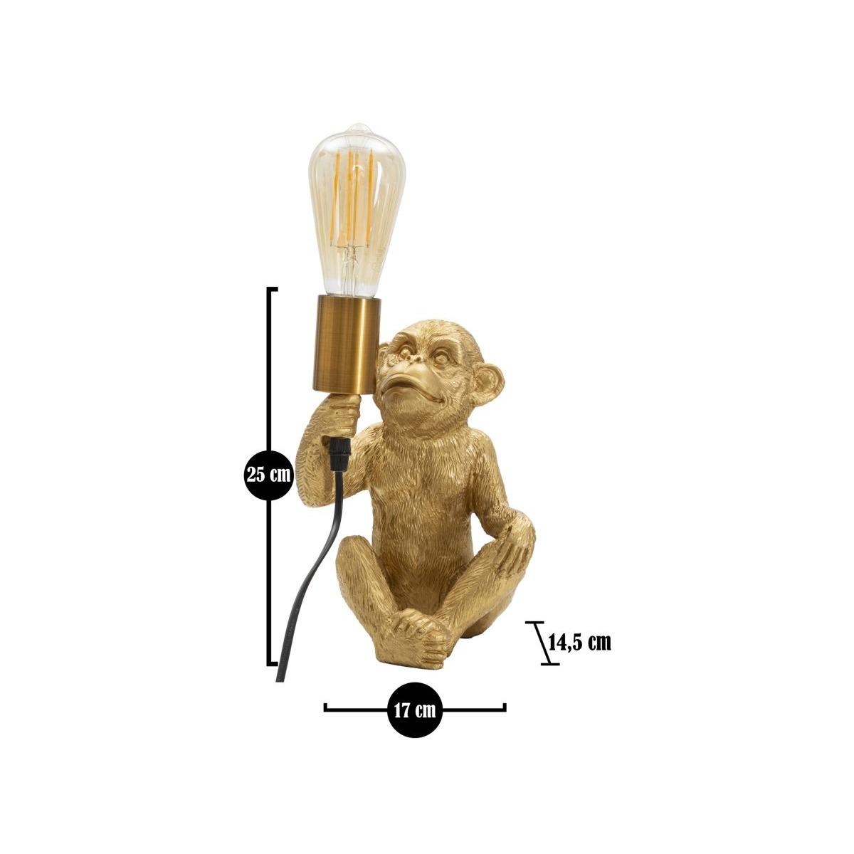 Lampada da Tavolo Monkey Oro cm.17x14,5x25 | Mauro Ferretti