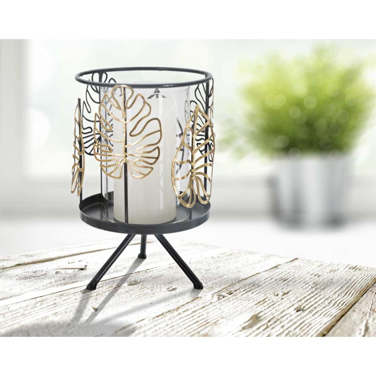 Portacandela Foglie Gold cm.ÃƒÂ˜15x23,3 | Mauro Ferretti