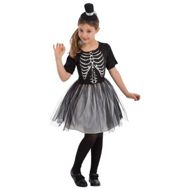 Costume scheletro horror bambina