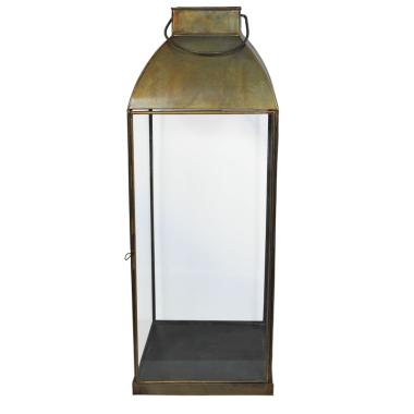 Lanterna Porta Candele Metallo Bronzo Anticato cm.70