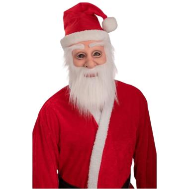 Maschera Babbo Natale in Lattice con Barba e Cappello