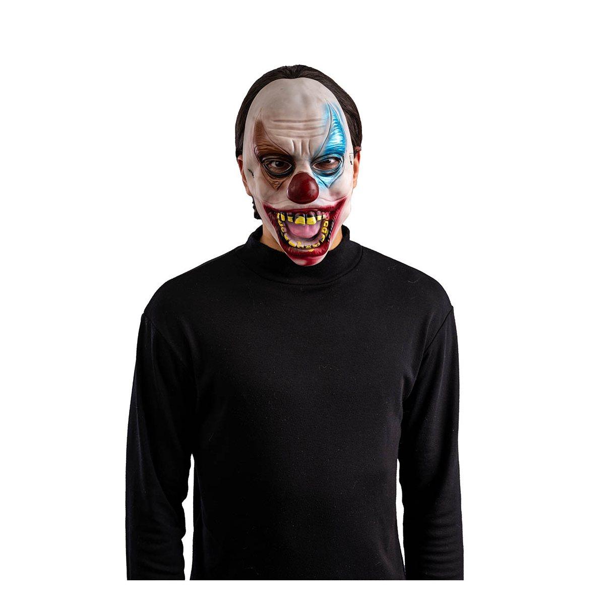 Spaventosa Maschera Clown Horror in Fingomma per Carnevale e Halloween