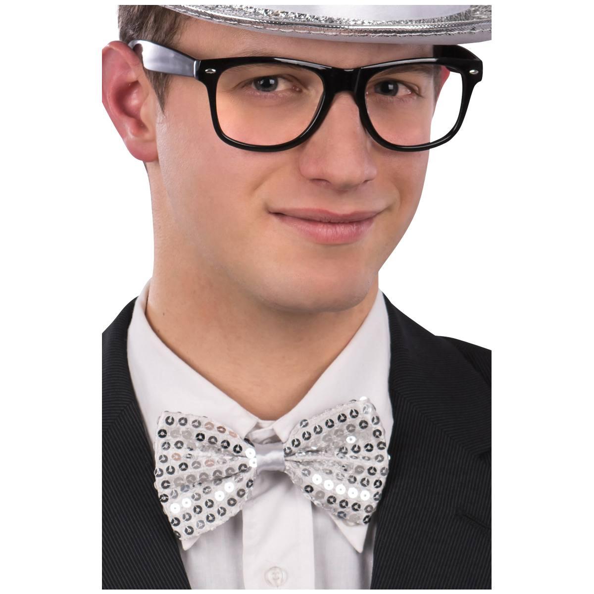 Papillon Argento in Paillettes cm.7x12 |Carnival Toys