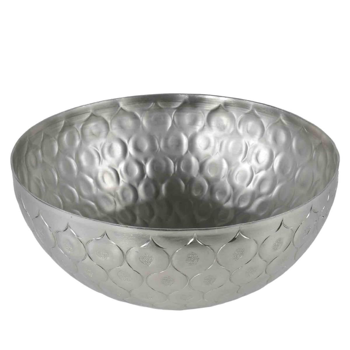 Vaso Metallo Ciotola Argento cm.30x13 | Innova