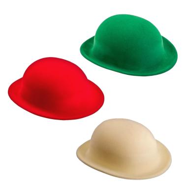 Cappello bombetta scamosciato disponibile 3 colori