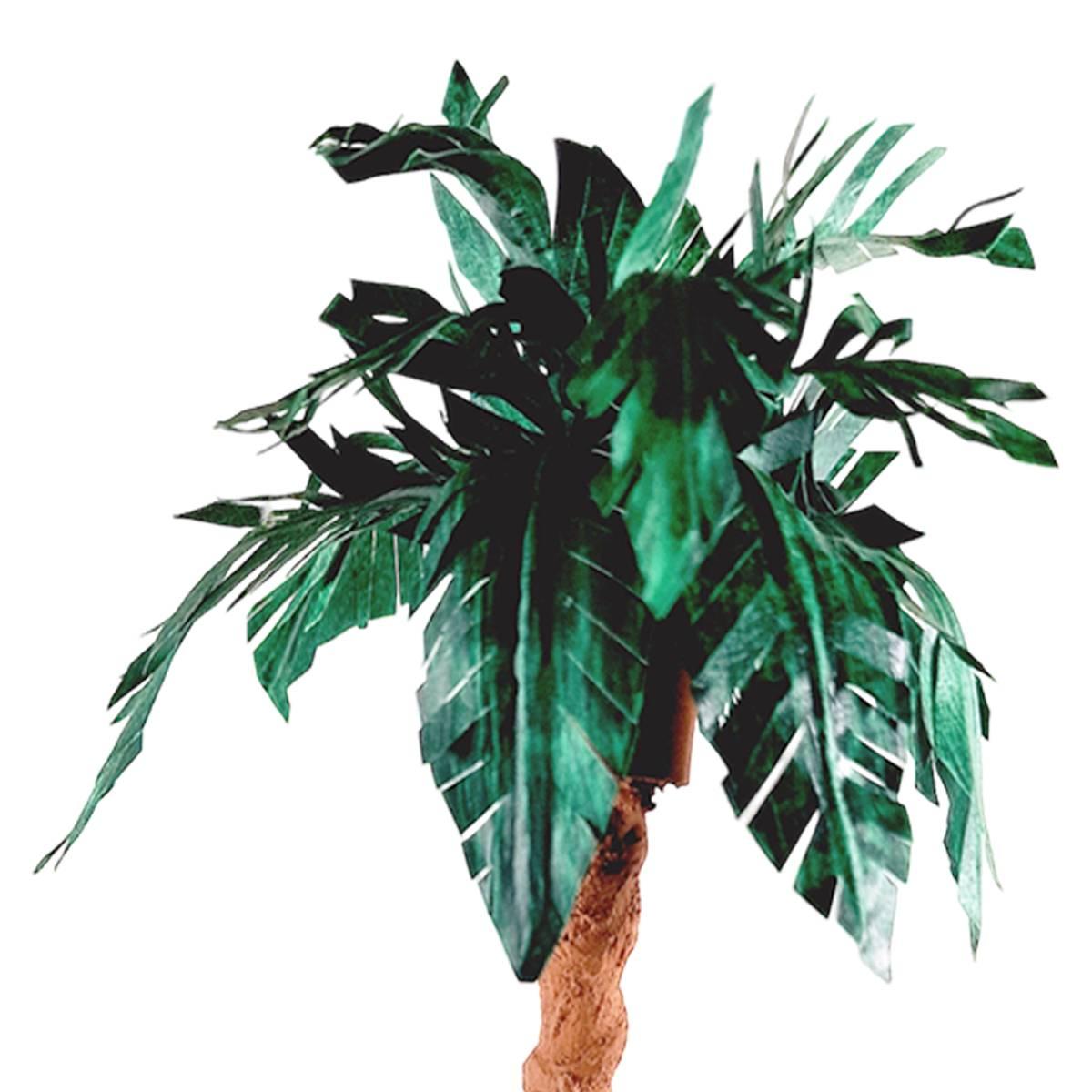 Albero Palma Verde con Innesto Fusto Legno H25