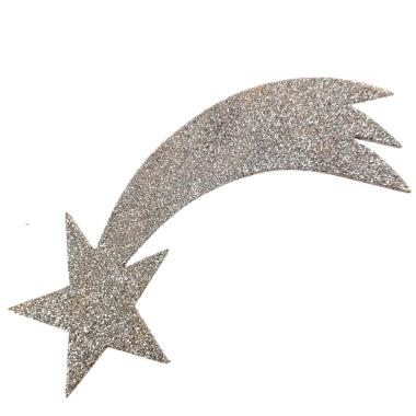Stella Cometa Argento Glitter cm. 24x9
