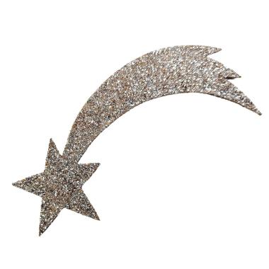 Stella Cometa Argento Glitter cm.15X6