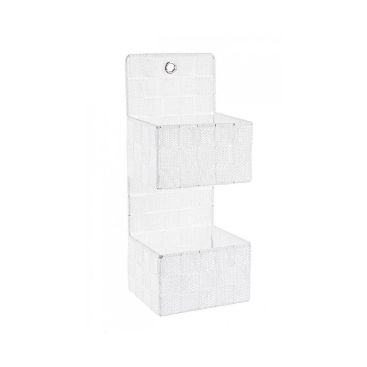 Porta Oggetti Parete 2 Posti Intreccio Nylon Bia