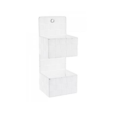 Porta Oggetti Parete 2 Posti Intreccio Nylon Bia