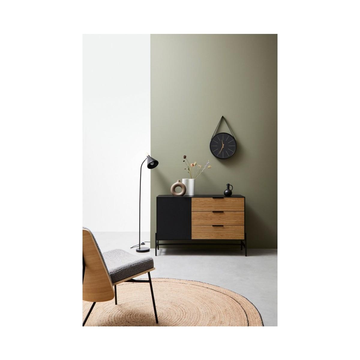 Orologio Parete Timely Nero cm.40x66 | Bizzotto