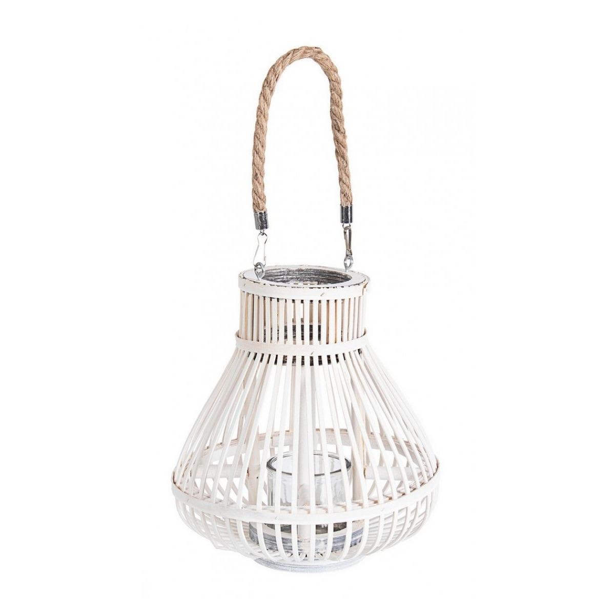 Lanterna Belem Bianco Con Manico Cm.H25