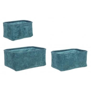 Portaoggetti Set pz.3 Shirley Rettangolare Ottanio | Bizzotto